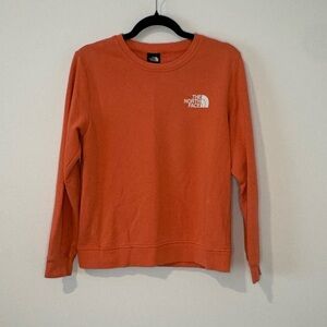 The North Face Orange Crewneck Sweatshirt with Back Graphic – Women’s Small